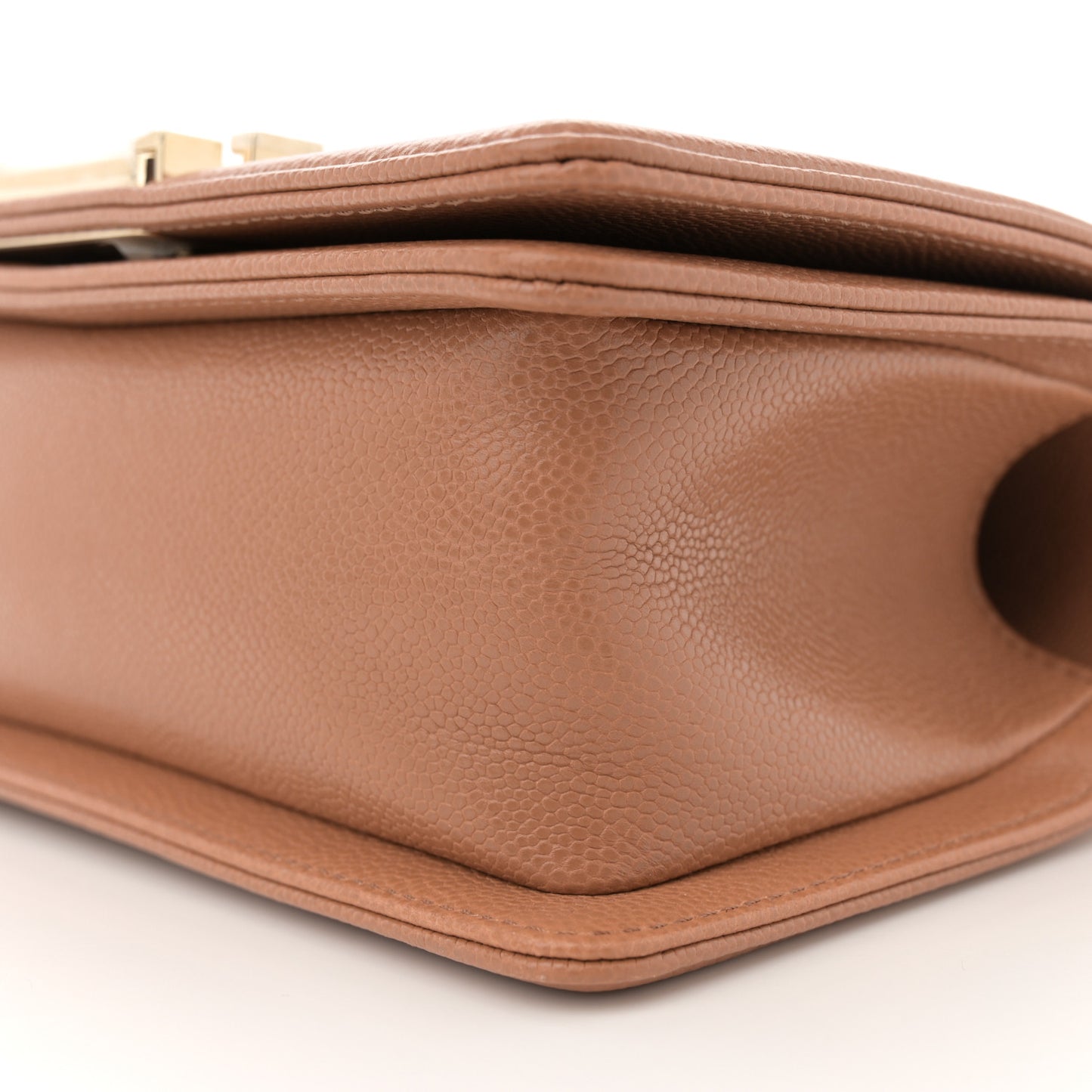 Caviar Quilted Small Boy Flap Brown