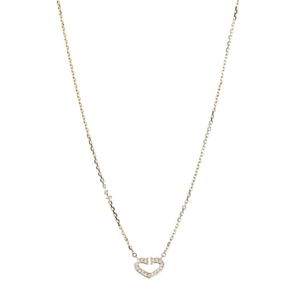 Cartier 18K Yellow Gold Diamond Hearts And Symbols Pendant Necklace 1 of 5