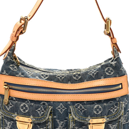 Louis Vuitton Monogram Denim Baggy PM Blue 6 of 8