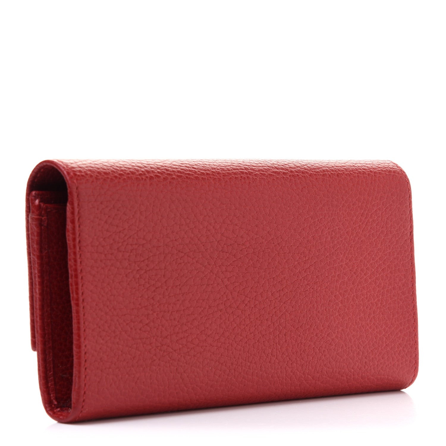 Gucci Dollar Calfskin GG Marmont Continental Wallet Hibiscus Red 3 of 9