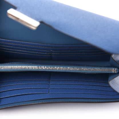 Hermes Epsom Constance Long Wallet Bleu Izmir 5 of 10