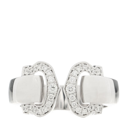 Cartier 18K White Gold Diamond C De Cartier Ring 50 5.25 1 of 4
