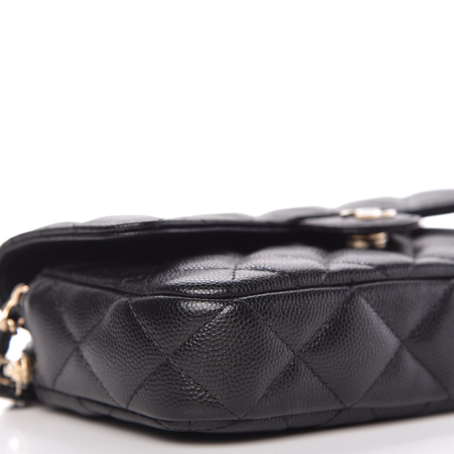 Chanel Caviar Quilted Flap Phone Holder With Chain Black 6 of 12