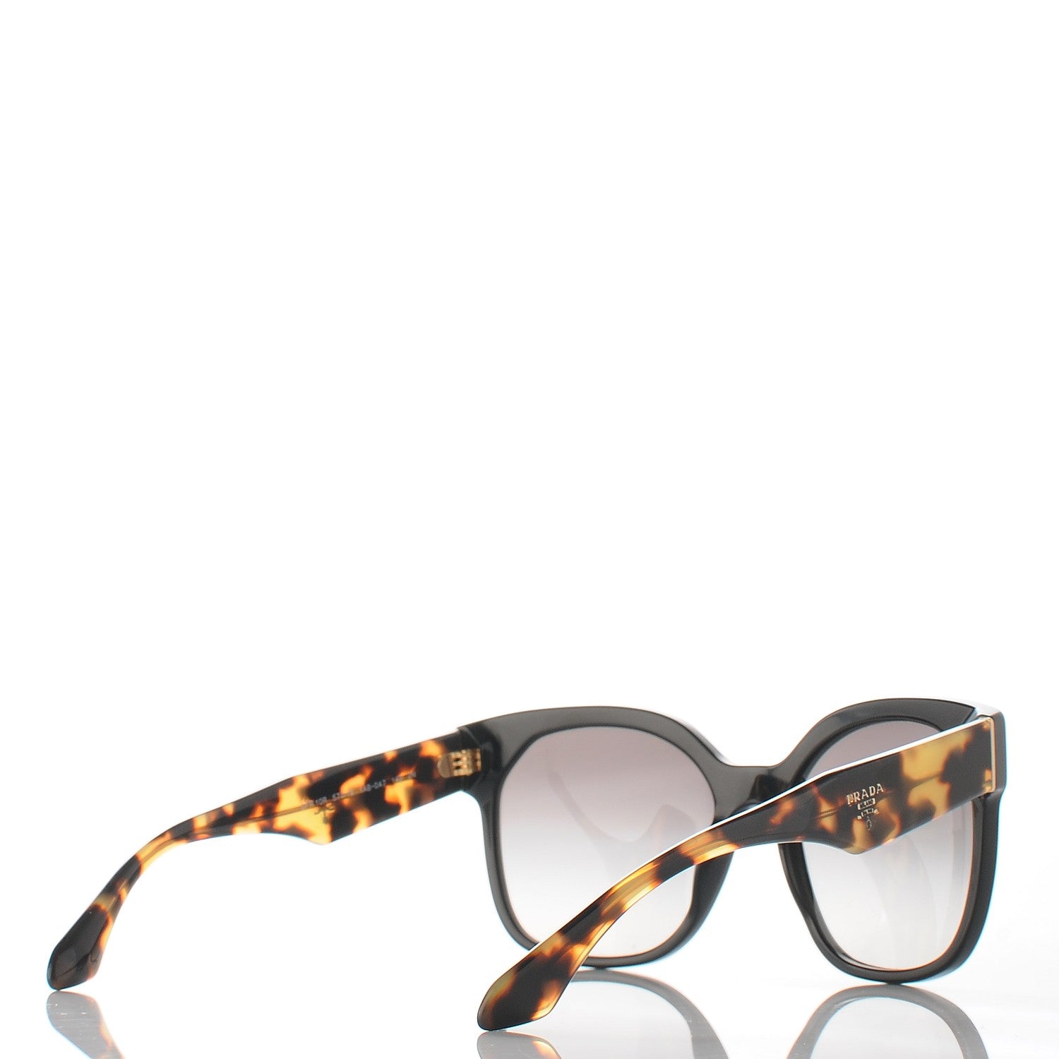 Prada Acetate Sunglasses SPR 10R Black Tortoise 4 of 9