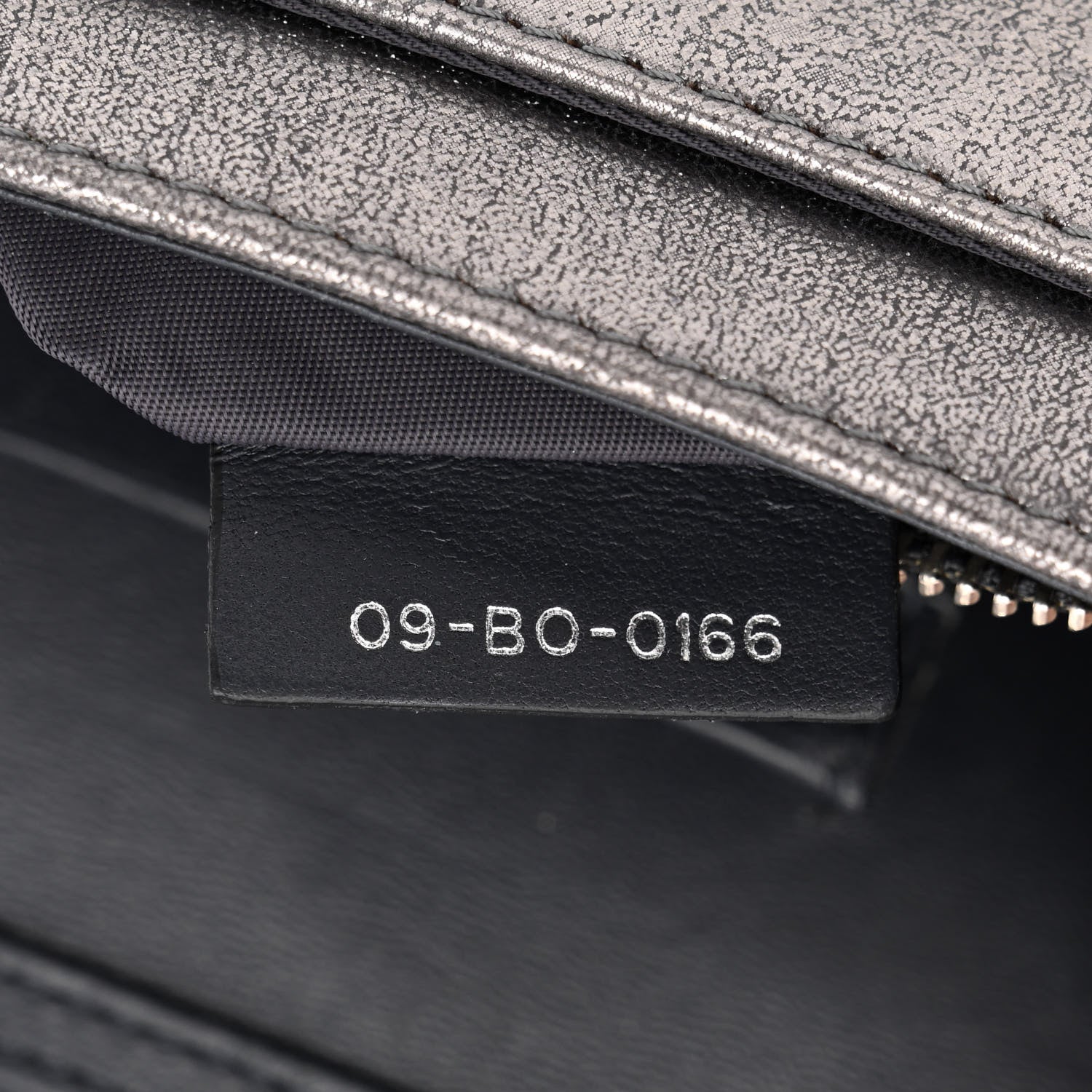 Christian Dior Metallic Brushed Calfskin Diorama Wallet on Chain Pouch Gunmetal 8 of 11