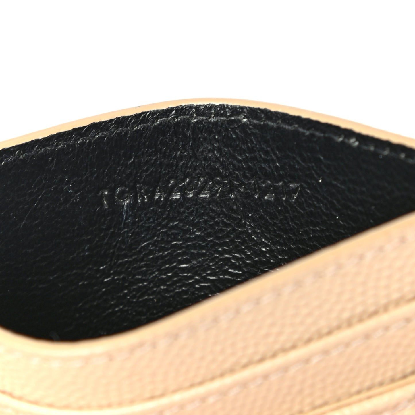 Grain De Poudre Matelasse Chevron Monogram Credit Card Case Nude Powder