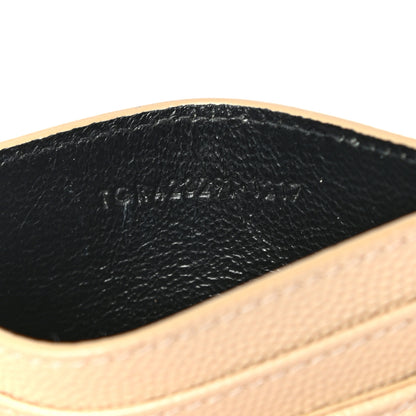 Saint Laurent Grain De Poudre Matelasse Chevron Monogram Credit Card Case Nude Powder 7 of 7