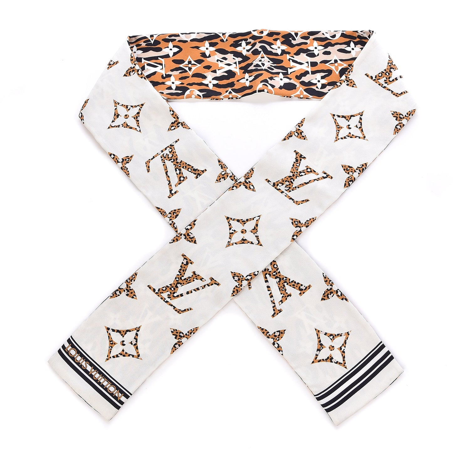 Silk Monogram Giant Jungle Bandeau Ivory