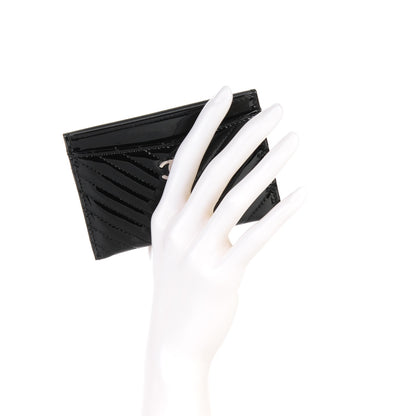 Chanel Patent Chevron Card Holder Black 2 of 8