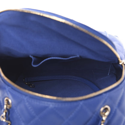 Chanel Caviar Quilted Large CC Day Backpack Blue 4 of 13