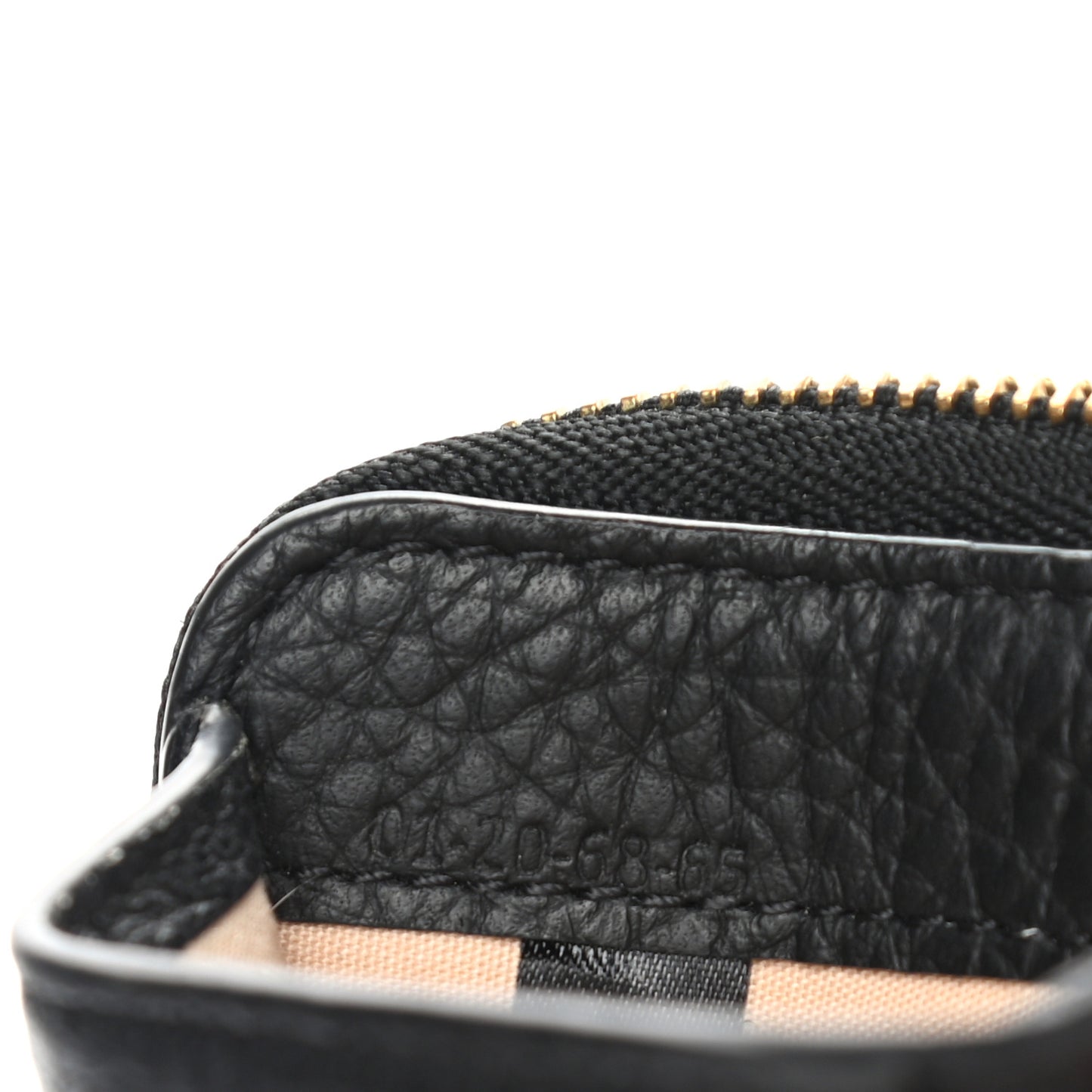 Calfskin Alphabet Purse Wallet Black