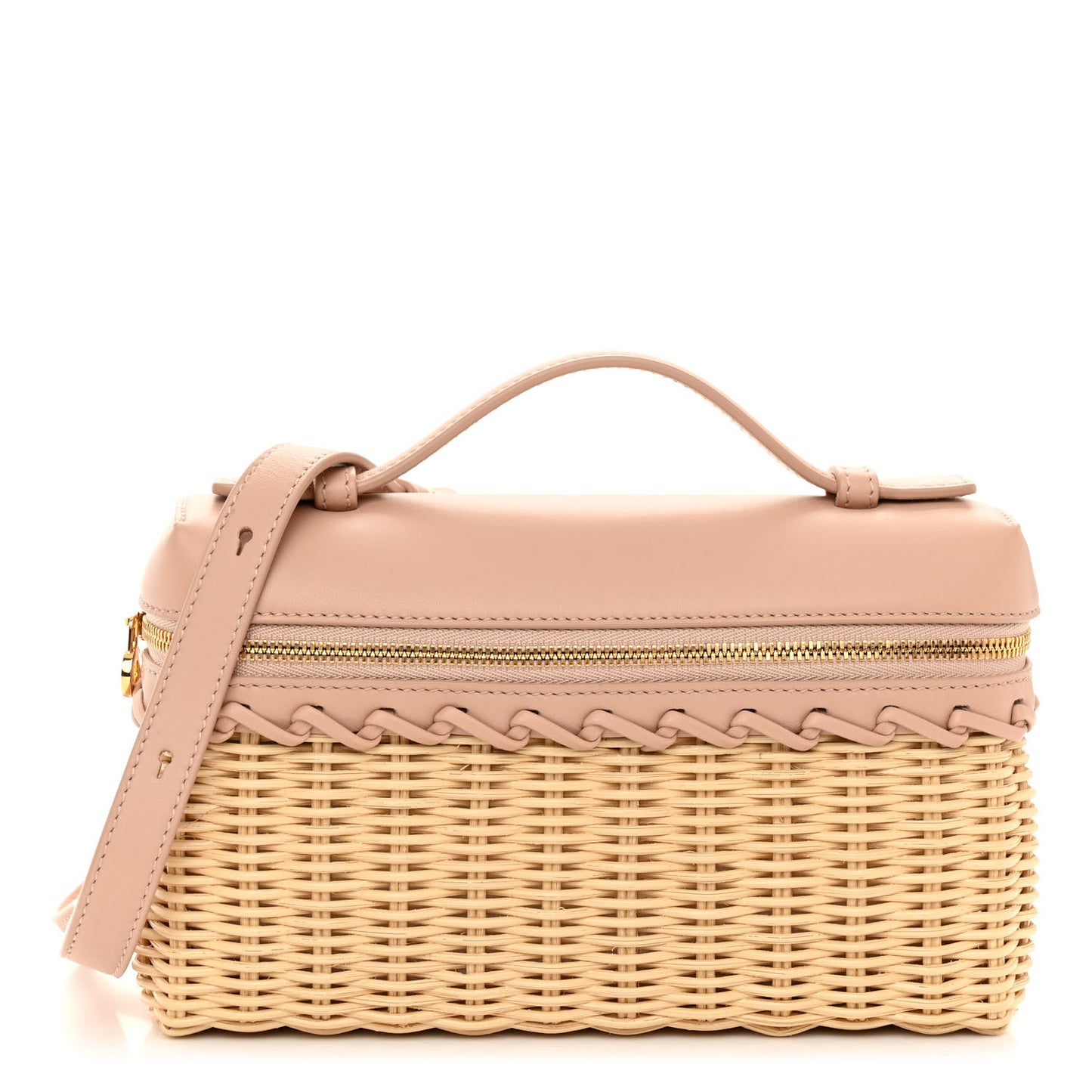 Wicker Calfskin L19 Extra Pocket Pouch Feather Pink
