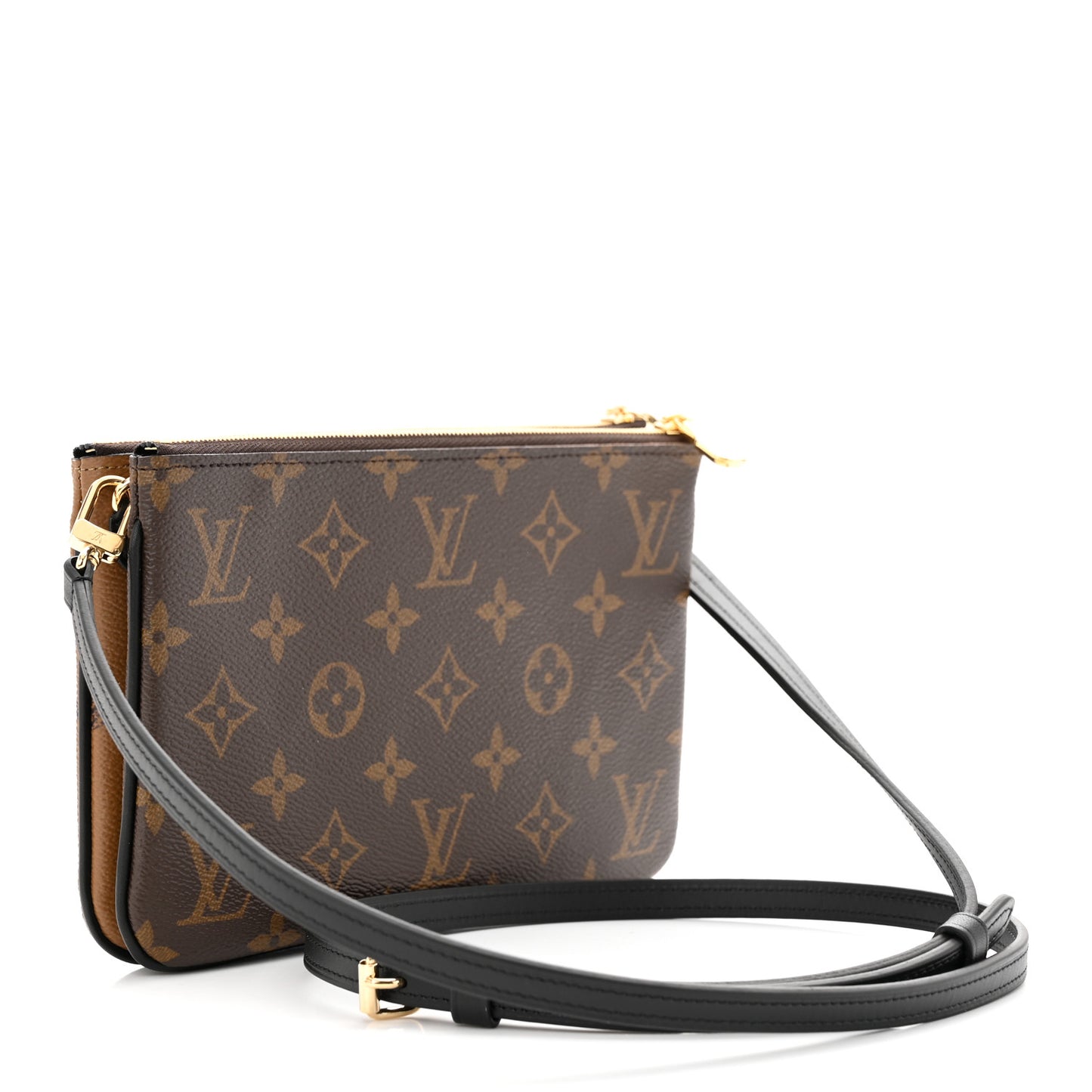 Reverse Monogram Giant Double Zip Pochette