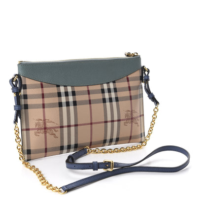 Burberry Haymarket Check Derby Peyton Crossbody Clutch Bag Eucalyptus Green 3 of 11