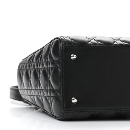 Christian Dior Lambskin Cannage Medium Lady Dior Black 8 of 9