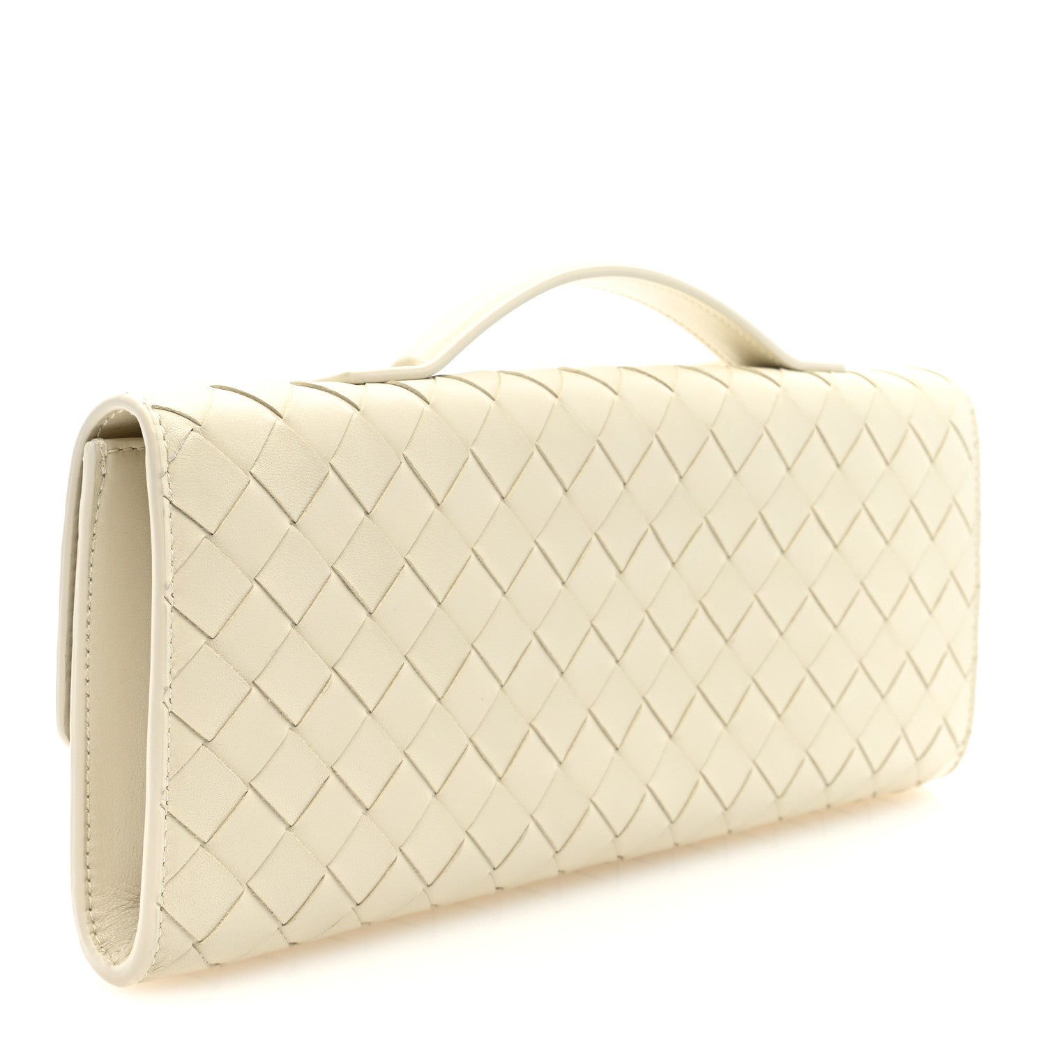 Bottega Veneta Nappa Intrecciato Long Andiamo Top Handle Clutch Sea Salt 3 of 6