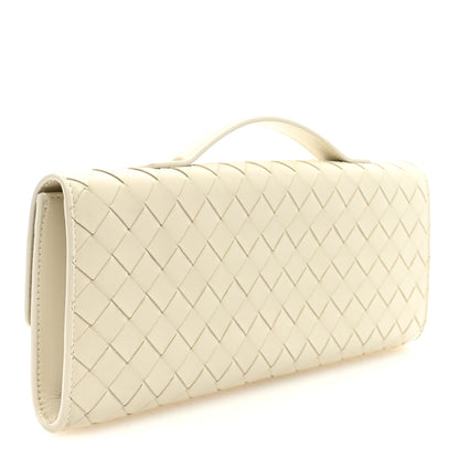 Bottega Veneta Nappa Intrecciato Long Andiamo Top Handle Clutch Sea Salt 3 of 6