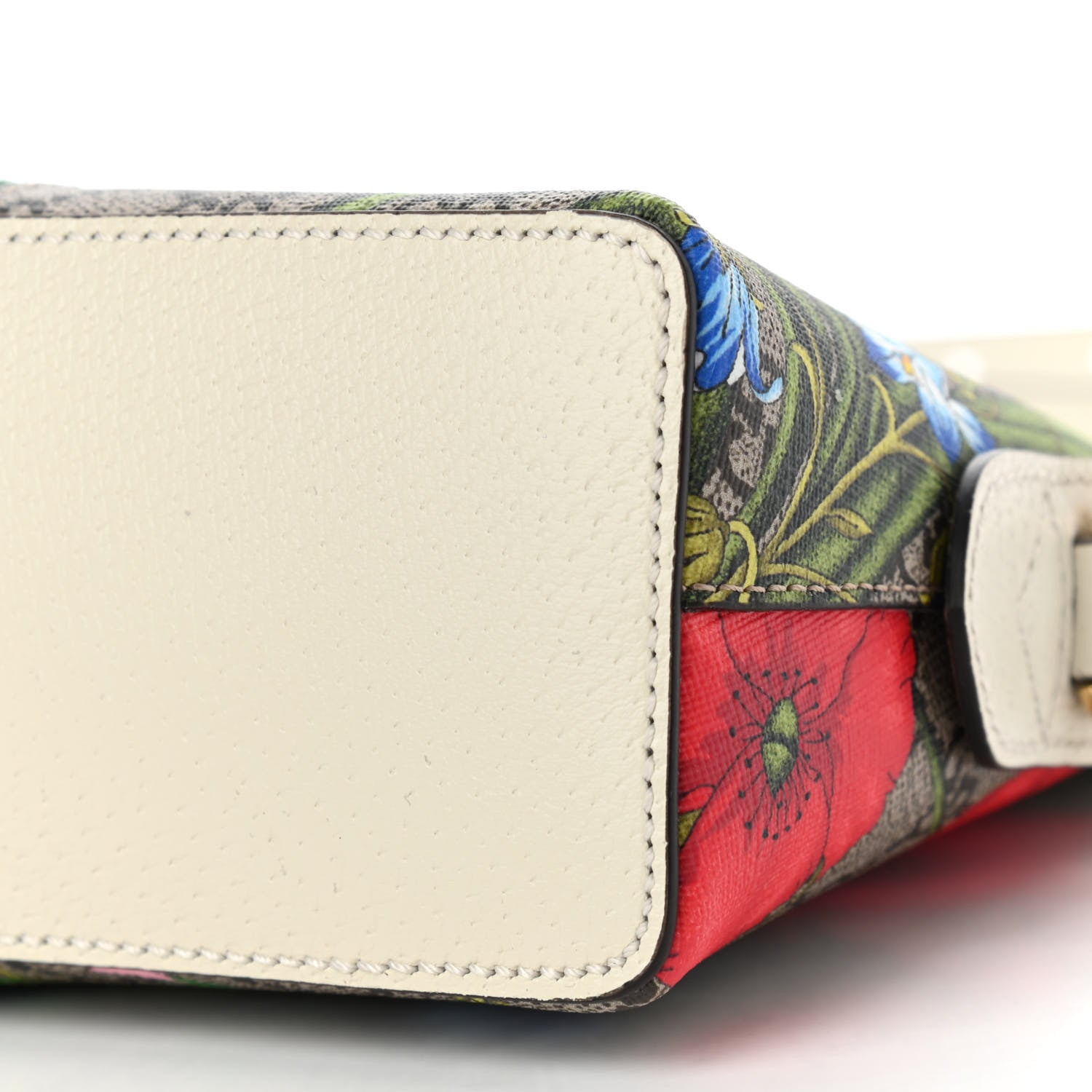 Gucci GG Supreme Monogram Flora Web GG Small Ophidia Dome Shoulder Bag White 10 of 10