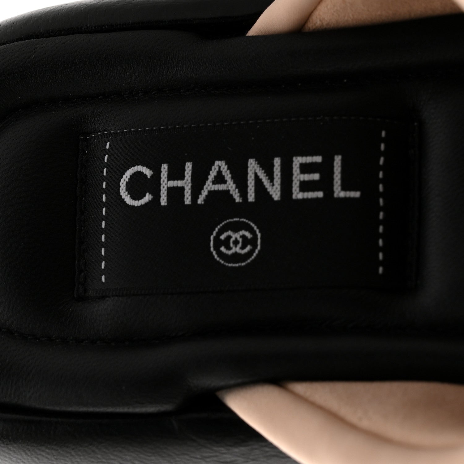 Chanel Fabric CC Mules Sandals 36 Light Beige 8 of 9