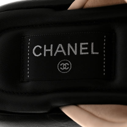 Chanel Fabric CC Mules Sandals 36 Light Beige 8 of 9