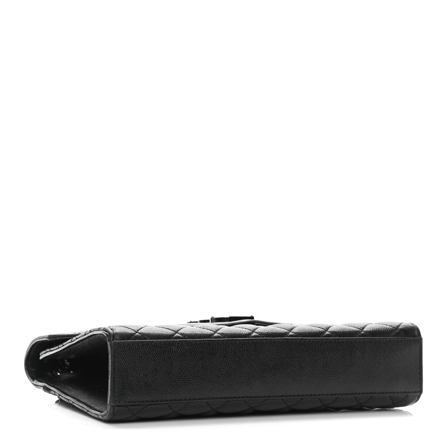 Grain De Poudre Textured Mixed Matelasse Triquilt Medium Monogram Satchel Black