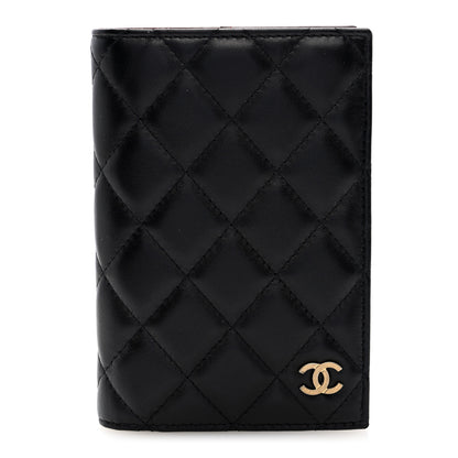 Chanel Lambskin Quilted Passport Holder Black 1 of 6