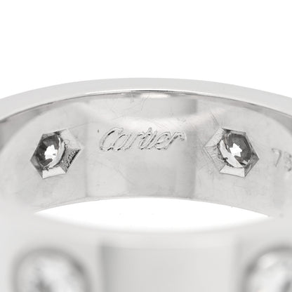 Cartier 18K White Gold 6 Diamond 5.5mm LOVE Ring 51 5.75 4 of 4