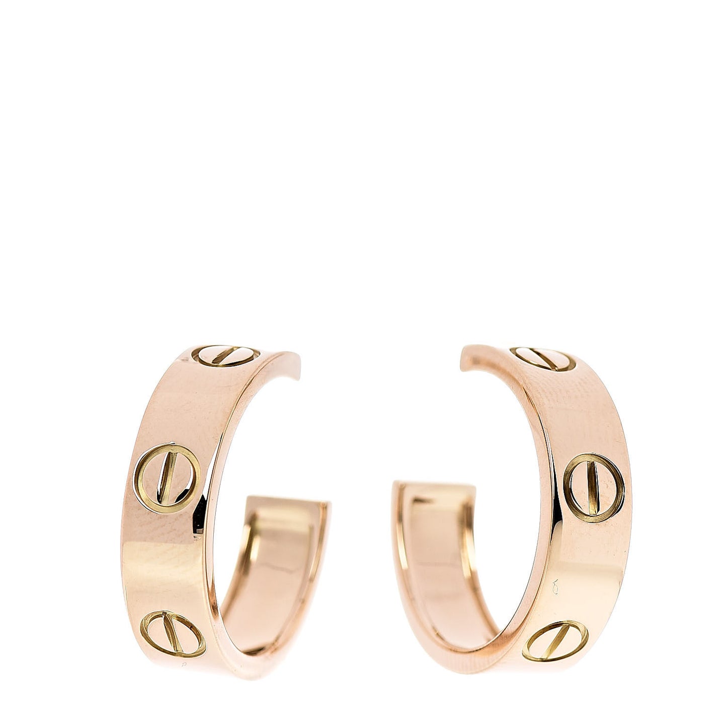18K Yellow Gold 5.5mm LOVE Hoop Earrings