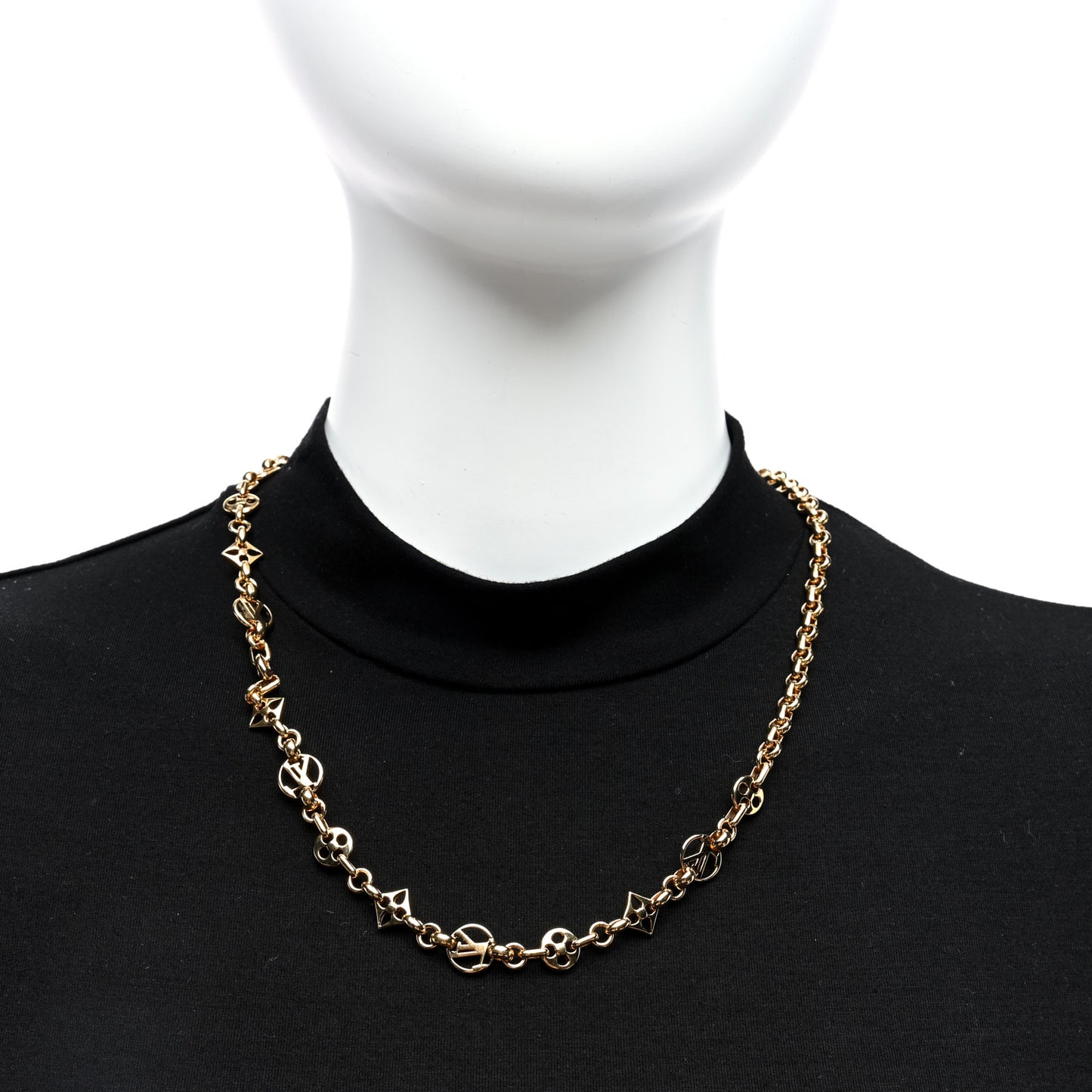 Metal Crazy in Lock Necklace Gold