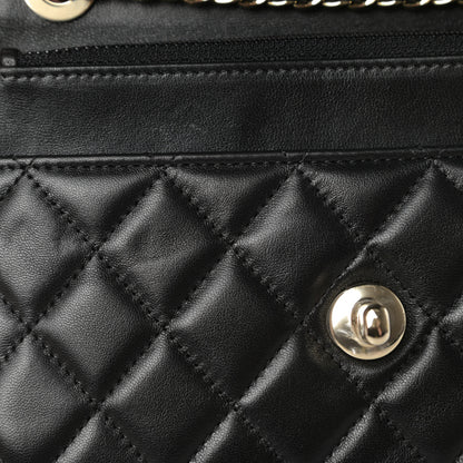 Chanel Lambskin Quilted Trendy CC Wallet On Chain WOC Black 12 of 14