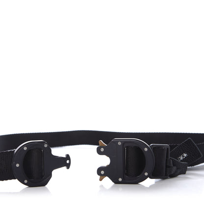 Christian Dior Jacquard Nylon Aluminum 25mm CD Belt 100 Black 4 of 4