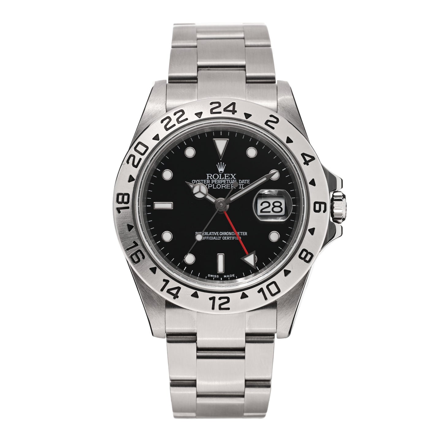 Stainless Steel 40mm Oyster Perpetual Date Explorer II Watch Black 16570