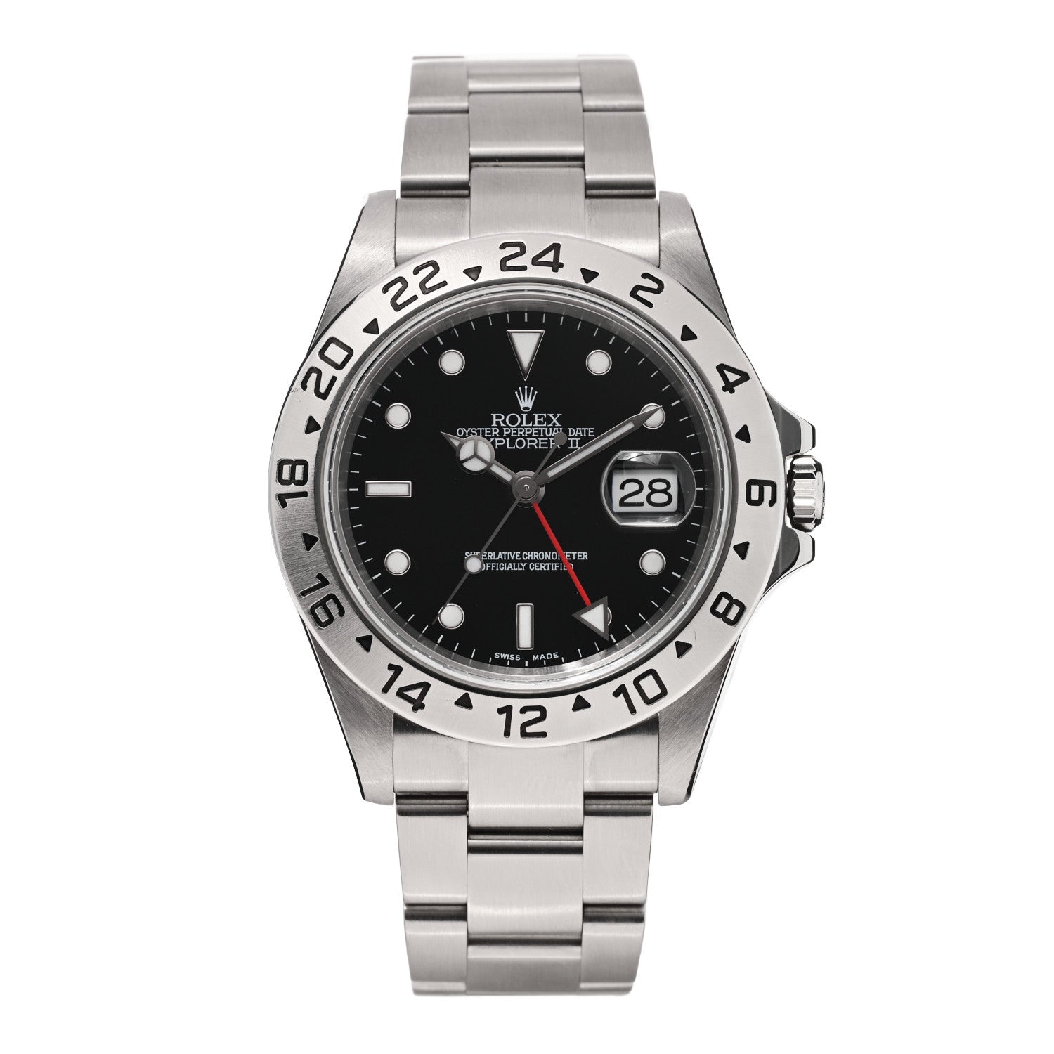 Rolex Stainless Steel 40mm Oyster Perpetual Date Explorer II Watch Black 16570 1 of 4