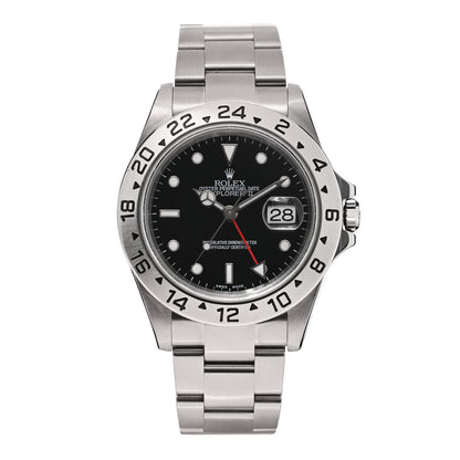 Rolex Stainless Steel 40mm Oyster Perpetual Date Explorer II Watch Black 16570 1 of 4