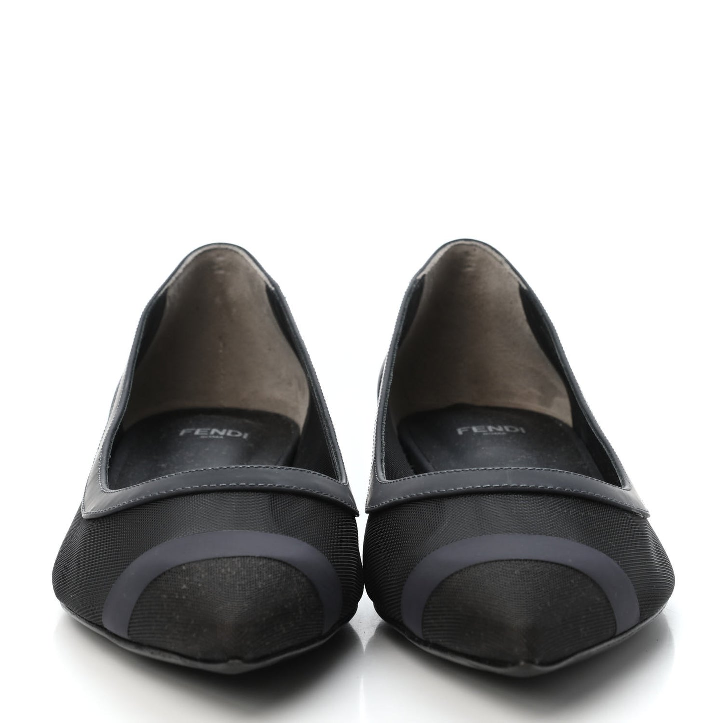 Mesh Skimmer Ballerina Flats 39 Navy Black