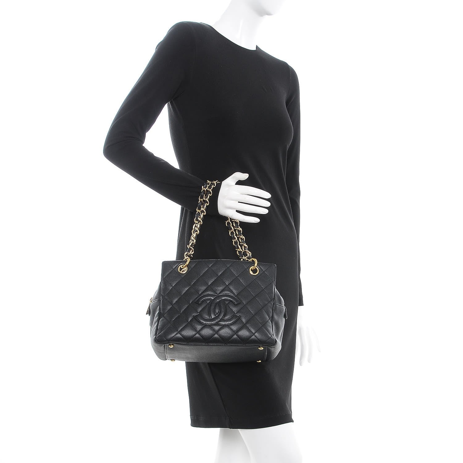 Chanel Caviar Quilted Petit Timeless Tote PTT Black 2 of 8