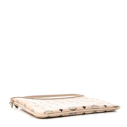 MCM Visetos Liz Shopper Tote Pouch Beige 4 of 6