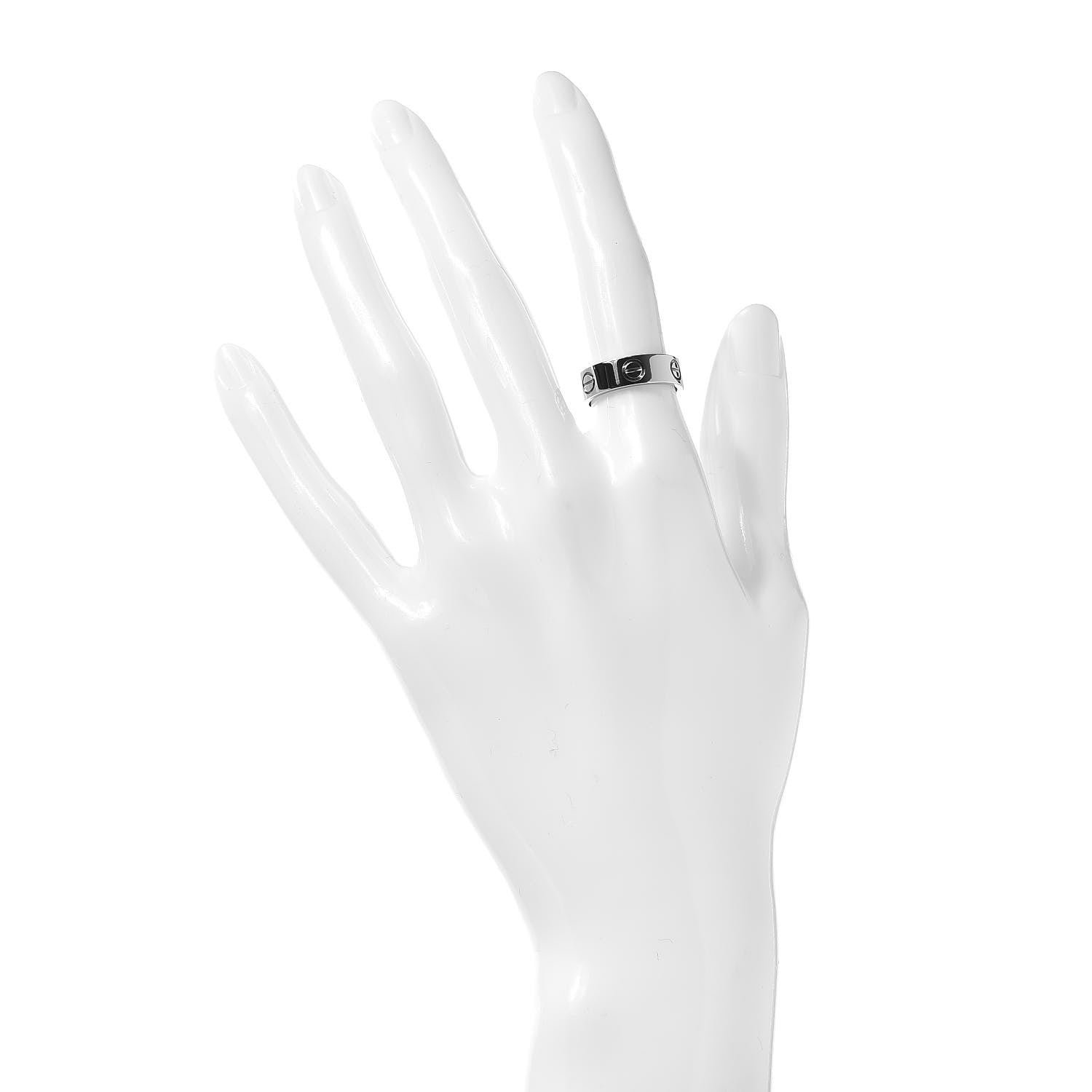 Cartier 18K White Gold 5.5mm LOVE Ring 50 5.25 2 of 5