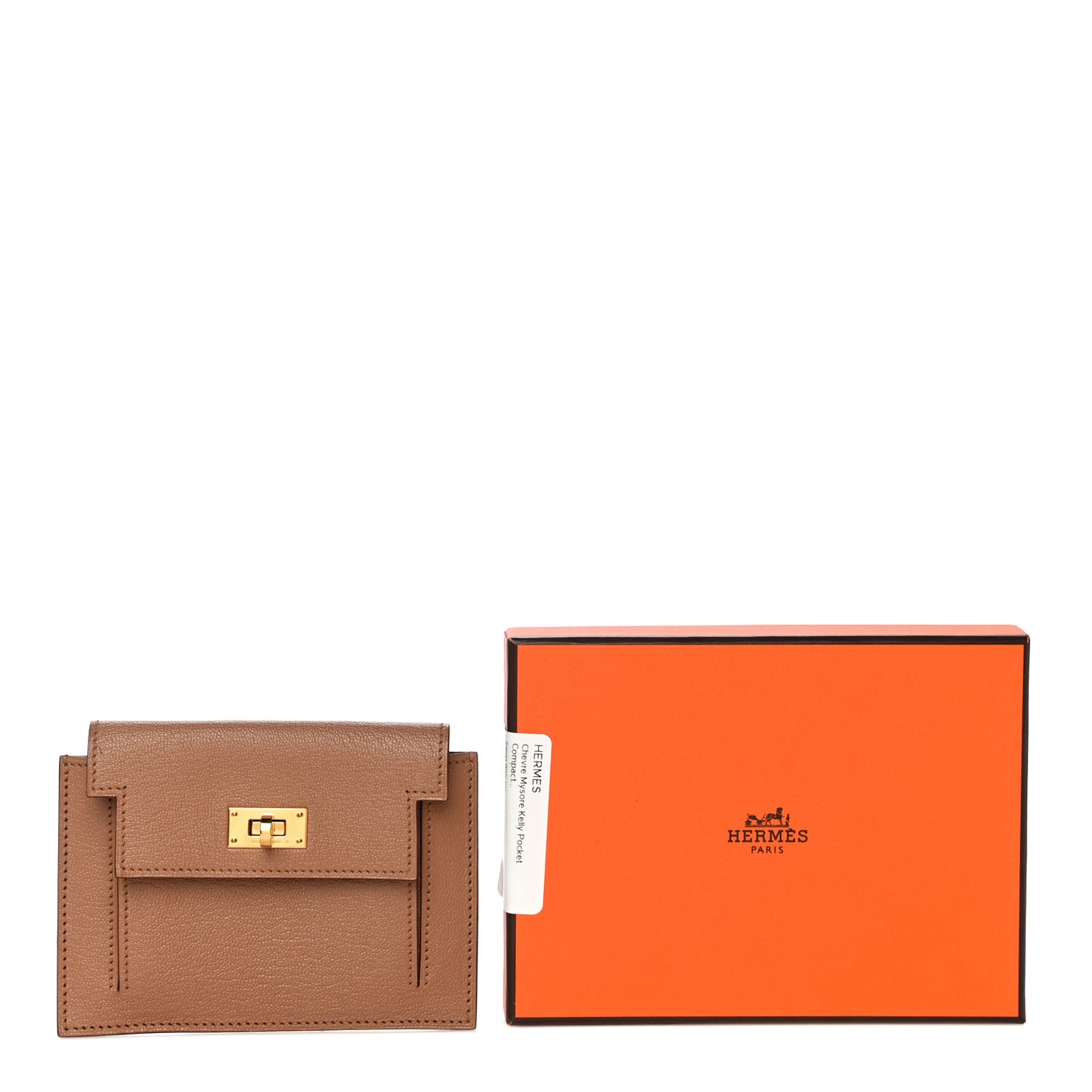 Chevre Mysore Kelly Pocket Compact Wallet Quebracho