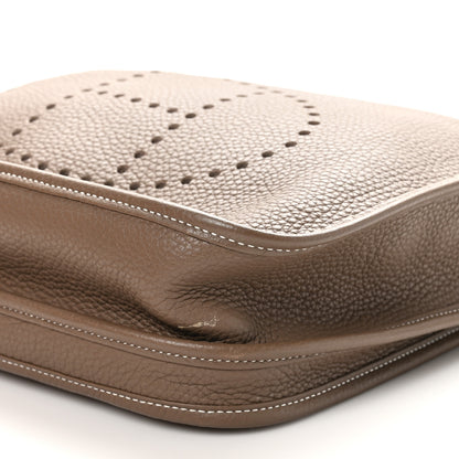 Hermes Taurillon Clemence Evelyne III PM Etoupe 10 of 13