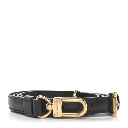 Louis Vuitton Calfskin 12mm Adjustable Shoulder Strap Black 1 of 5