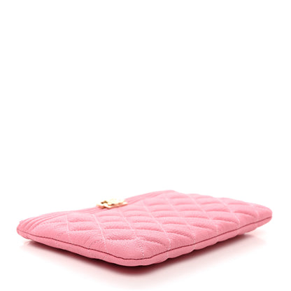 Chanel Caviar Quilted Small Boy Cosmetic Case Pink 4 of 8