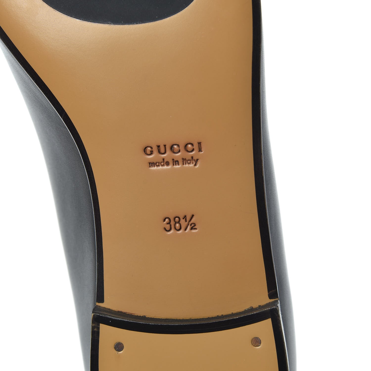 Gucci Calfskin Womens Jordaan Loafers 38.5 Black 6 of 7