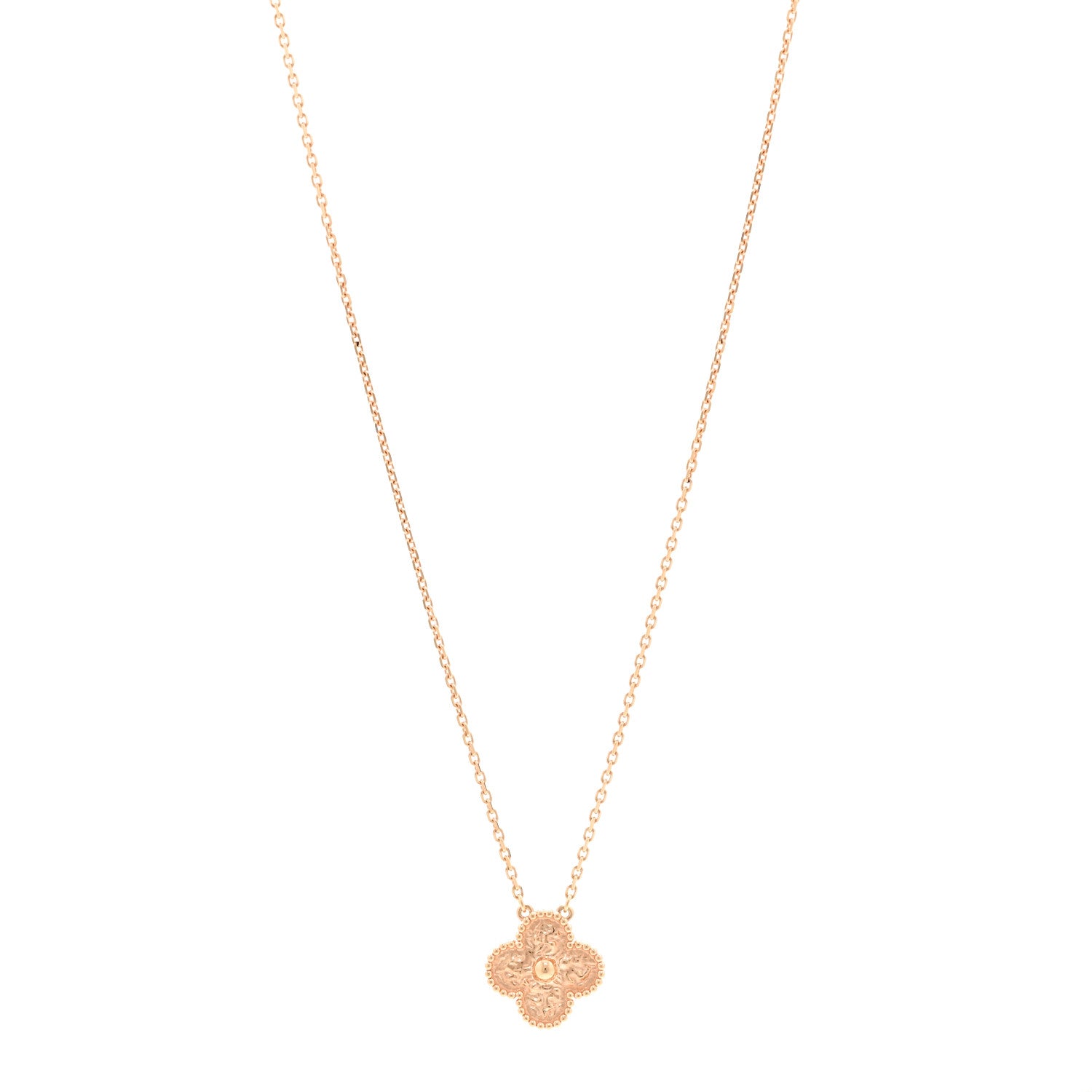 Van Cleef & Arpels 18K Yellow Gold Vintage Alhambra Pendant Necklace 1 of 6