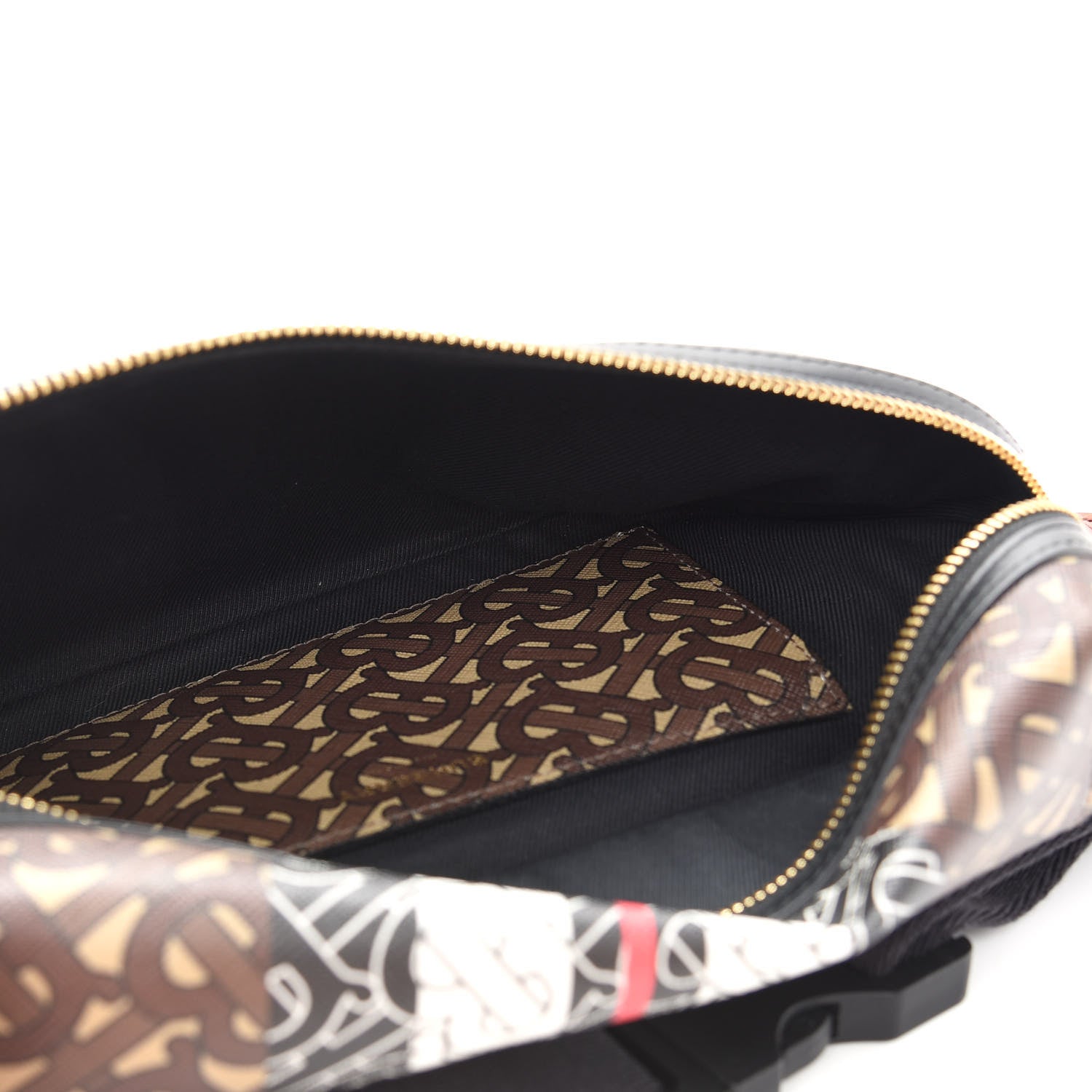 Burberry E-Canvas Monogram Stripe Medium Sonny Bum Bag Bridle Brown 5 of 8