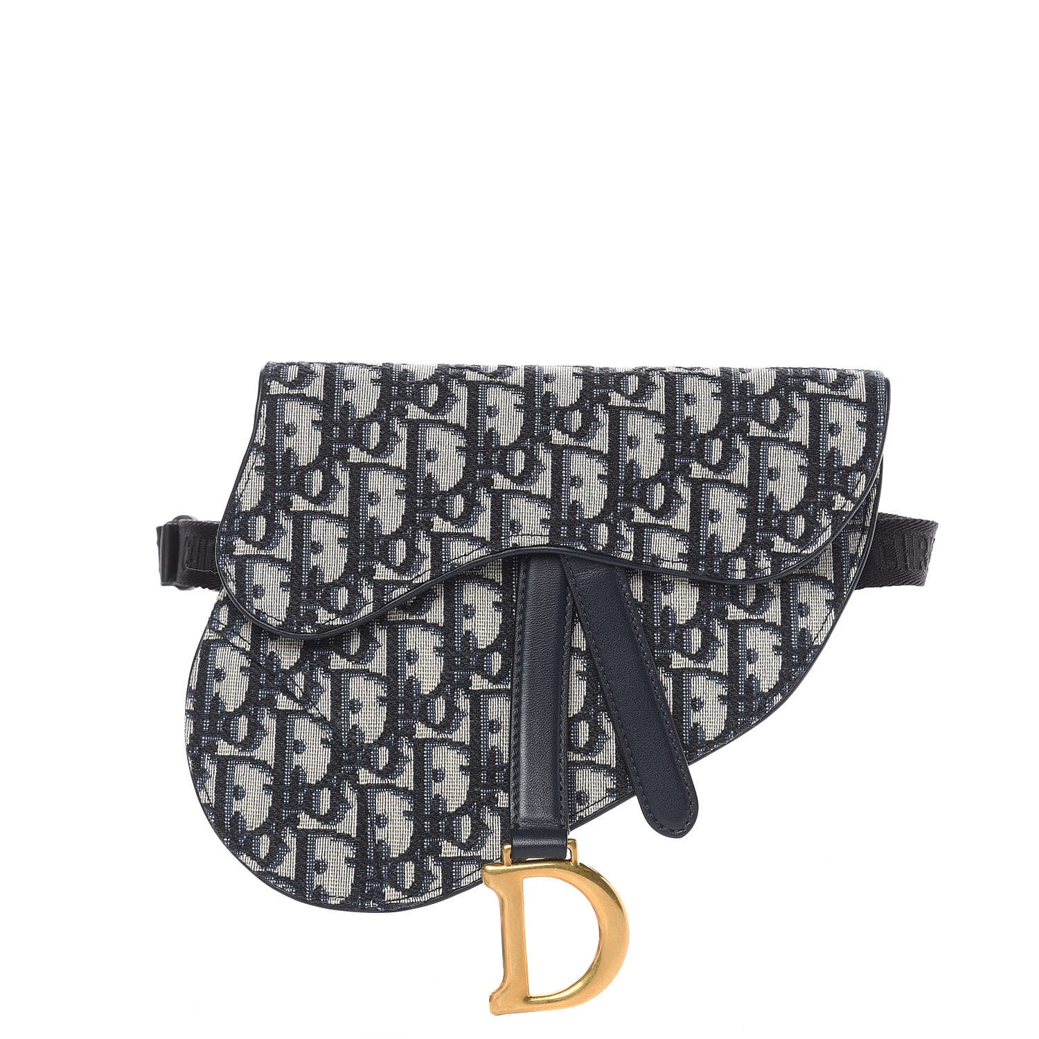 Christian Dior Oblique Saddle Belt Bag Blue 1 of 6