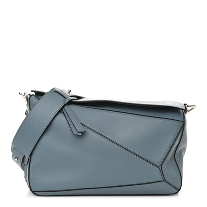 Loewe Calfskin Medium Puzzle Bag Stone Blue 1 of 12