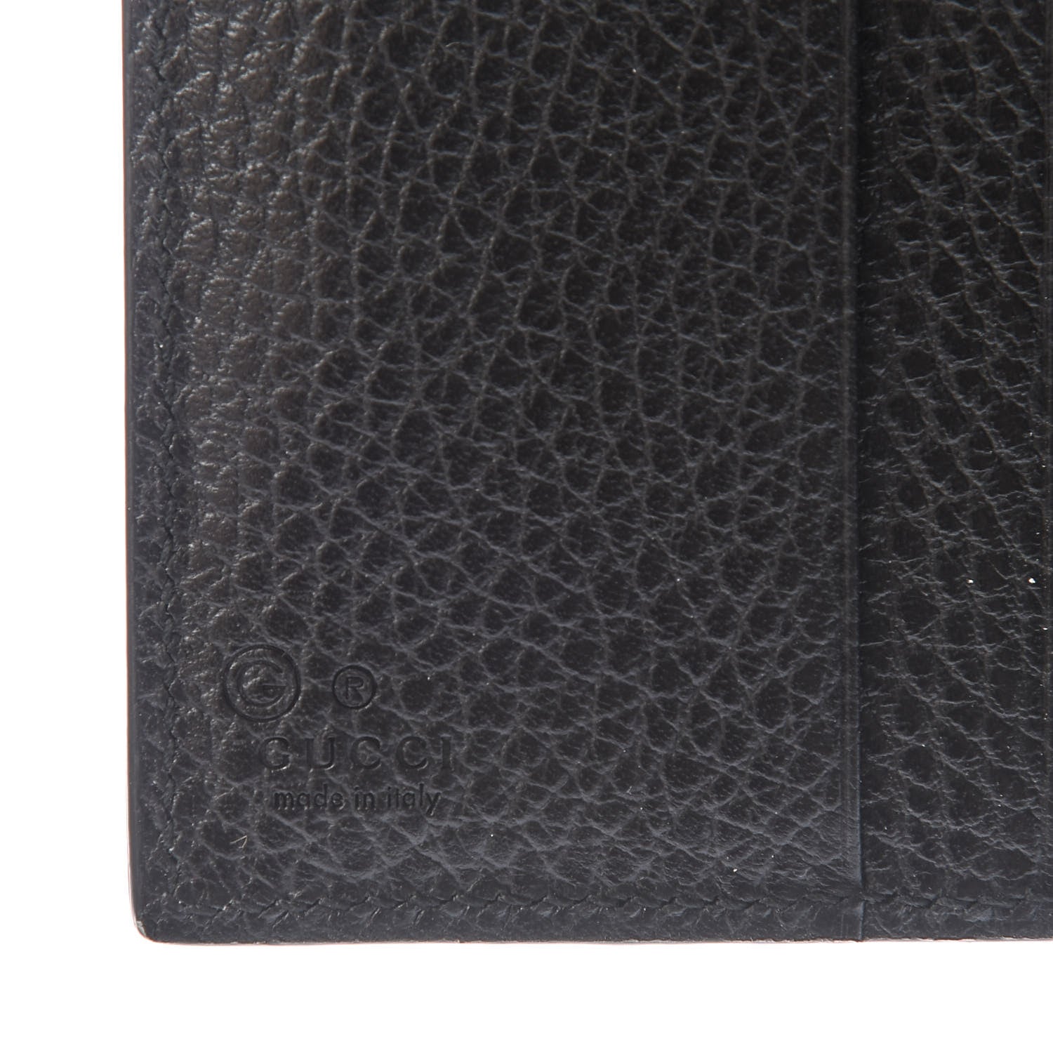 Gucci Dollar Calfskin Interlocking G French Wallet Black 6 of 7