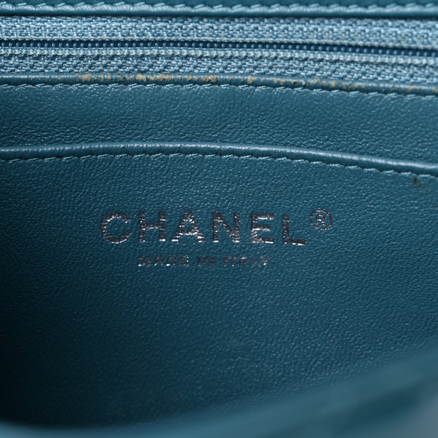Chanel Patent Quilted Mini Rectangular Flap Turquoise 8 of 12