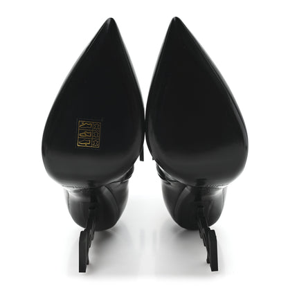 Saint Laurent Calfskin Opyum Ankle Boots 40 Black 6 of 10